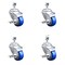 Service Caster 3.5 Inch SS Blue Polyurethane Swivel 12mm Threaded Stem Caster Set Brake SCC-SSTS20S3514-PPUB-BLU-TLB-M1215-4 - alternate 1